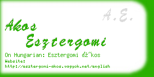 akos esztergomi business card
